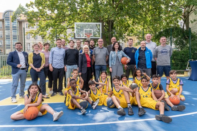 Haben sportliche Ziele: Alba Berlin und die Senatsverwaltungen für Sport, Bildung und Stadtentwicklung