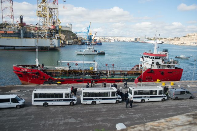 Empfang der angeblichen »Entführer« des türkischen Öltankers »El Hiblu 1« vor vier Jahren in Malta.