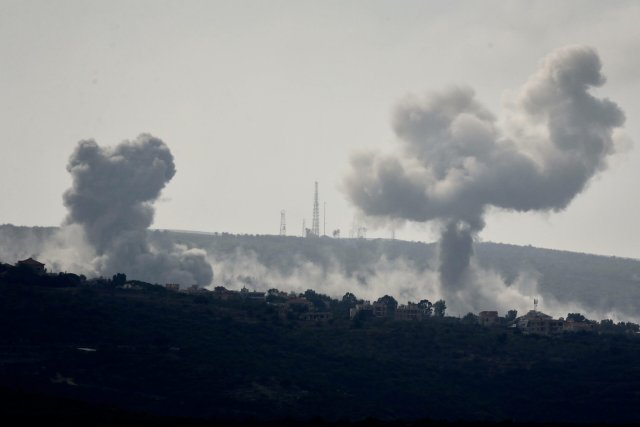 Israelischer Luftangriff auf Alma Al-Shaab, Libanon am 13. November