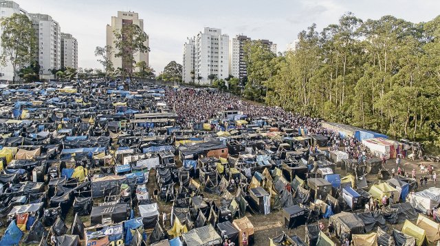 Protestcamp »Povo Sem Medo« in São Paulo, organisiert von der Be...