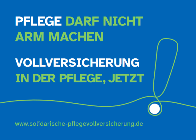 Postkarte zur bundesweiten Postkarten-Aktion für eine solidarische Pflegevollversicherung. Mehr auf www.der-paritaetische.de