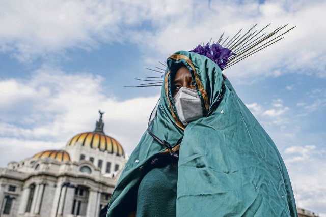 Der Oberste Gerichtshof entkriminalisierte Abtreibung vor Kurzem: eine als Jungfrau verkleidete Frau bei einer Demonstration für ein Recht auf Abtreibung in Mexiko-Stadt