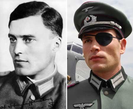 Stauffenberg, l., gespielt von Peter Becker, r. Fotos: ZDF/Oliver Halmburger