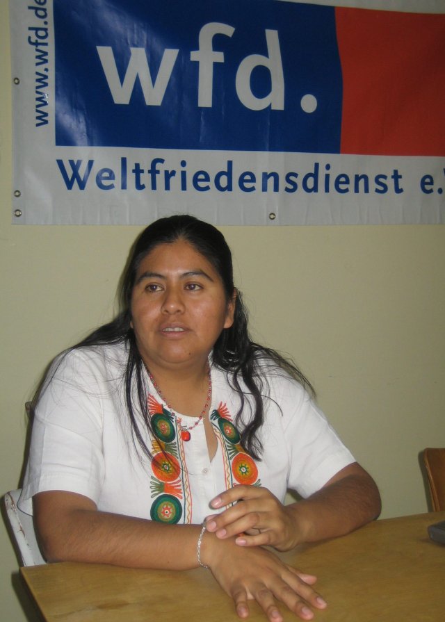 COAJ-Aktivistin Natalia Sarapura.