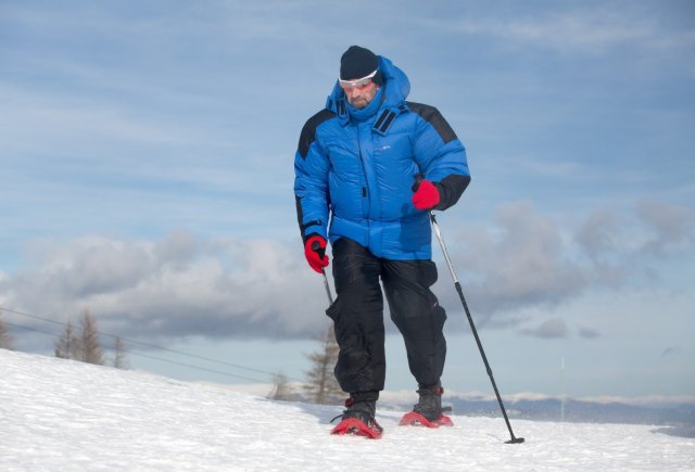 Die letzten Wochen hat sich Robby Clemens zum Höhentraining im tief verschneiten Kärnten auf die beson- deren Herausforderungen in der Arktis vorbereitet.
