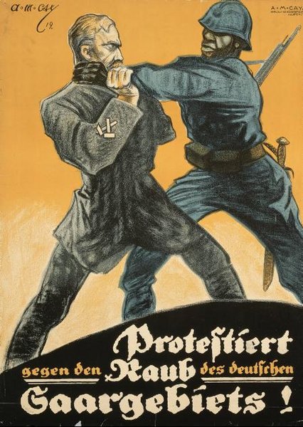 Anti-franz&#246;sisches Plakat von 1919
