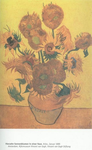 Vierzehn Sonnenblumen in einer Vase &#8211; van Gogh malte dieses Bild im Januar 1889 in Arles.