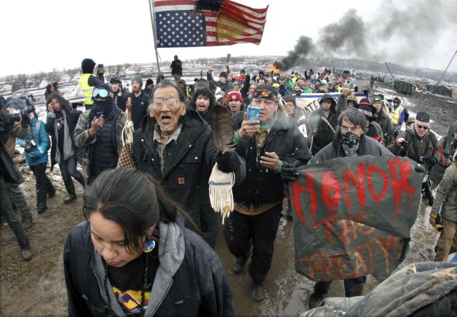 Protest gegen den Bau der Dakota Access Pipeline in den USA