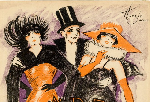 »Mädchen müssen mit …«: Cover der Noten des Liedes von Otto Stransky mit einem Text von Artur Rebner, 1922