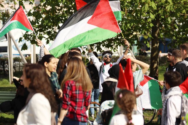 Stelldichein der Israelfeinde: Rund 500 Menschen demonstrierten am Samstag in Berlin gegen den jüdischen Staat