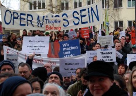 Protest vor dem Kieler Landtag vor einer Woche