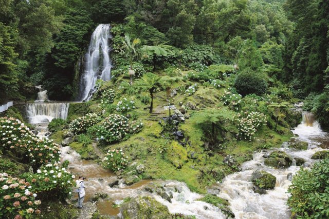 Wasserfall im Naturpark Ribeira dos Caldeirões