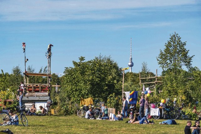 Auch ein Nachbarschaftsprojekt: Ein Gemeinschaftsgarten auf dem Tempelhofer Feld in Berlin