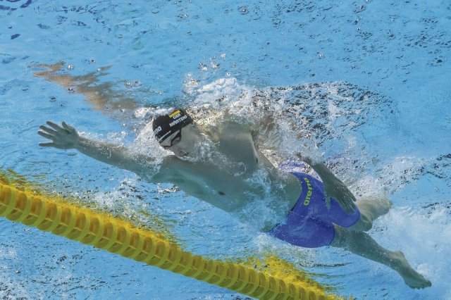 Nur ein Australier war schneller: Lukas Märtens krault bei der Schwimm-WM über 400 Meter Freistil auf Platz zwei.