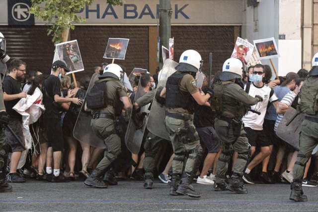 Polizeieinsatz gegen Unterstützer von Yannis Michailidis vergangene Woche in Athen