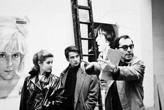 Assoziative Fantasie und Rigorosität: Catherine Duport, Jean Pierre Leaud und Jean Luc Godard (r.) 1966 bei den Dreharbeiten »Masculin, Feminin«