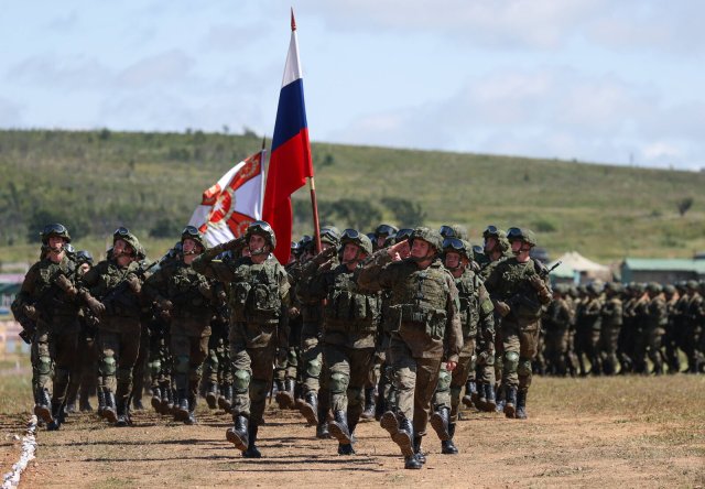 Russische Soldaten bei der Übung Wostok 2022
