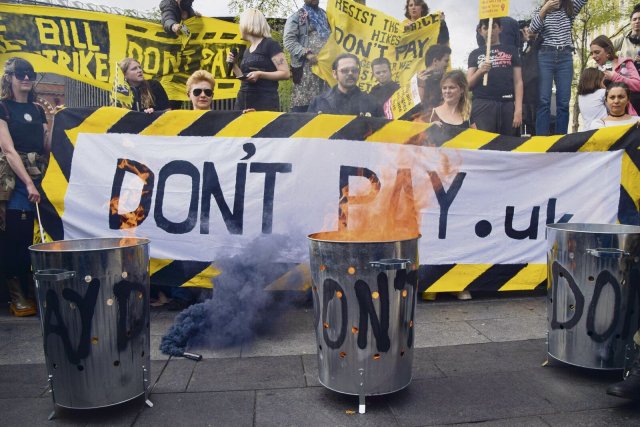 Protestaktion der Kampagne »Don’t Pay« in London