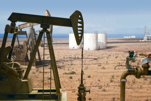 Ölförderung aus dem Wüstenboden