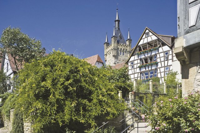 Der Blaue Turm prägt das Stadtbild von Bad Wimpfen.