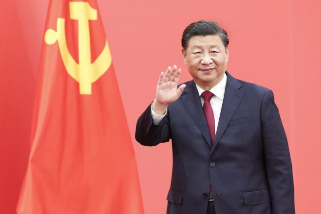 Xi Jinping, Generalsekretär der KP Chinas, in der großen Halle des Volkes