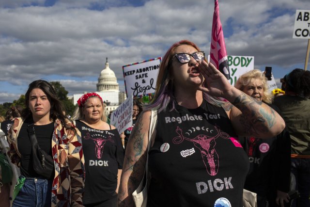 Demonstration für reproduktive Rechte am 8. Oktober 2022 in Washington D.C.