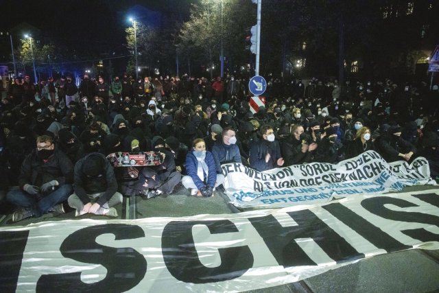 Hunderte blockierten am Montag den rechten Aufmarsch in Leipzig.