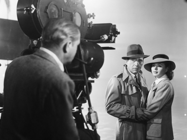 Beim Dreh: Humphrey Bogart und Ingrid Bergmann