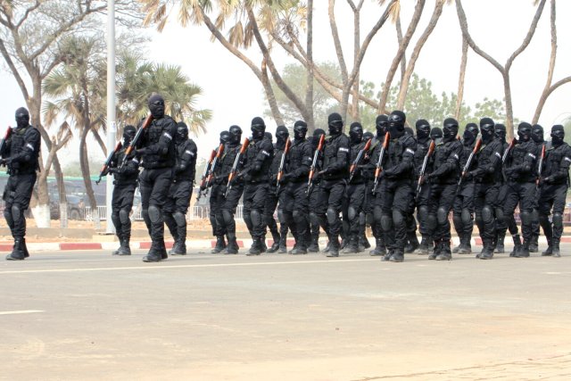 Eine nigrische Eliteeinheit der Polizei.