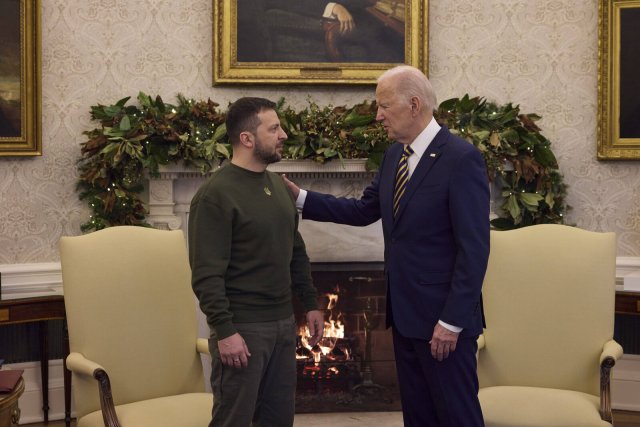 Wolodymyr Selenskyj und Joe Biden am 21. Dezember im Weißen Haus in Washington D.C.