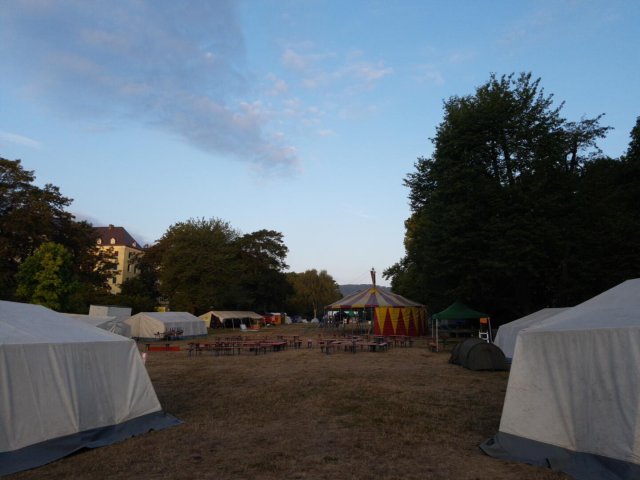 Das damalige Camp in der Goethe-Anlage im Kasseler Westen.