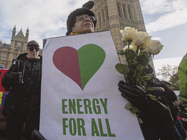 Proteste gegen die Energiepreiskrise in London