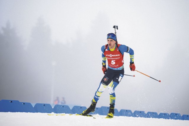 Dmytro Pidrutschnyj schießt derzeit zum Glück wieder nur auf Scheiben eines Biathlonrennens.