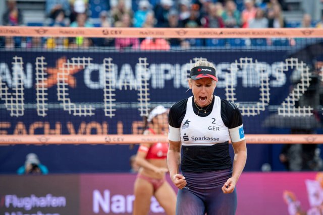 Im Sand wie auf dem Feld der Sportpolitik eine Kämpferin: Karla Borger