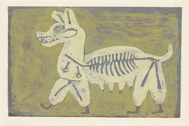 Paul Klee: Muttertier, 1937, Ölfarbe auf Grundierung auf Papier auf Karton