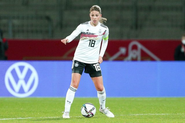 Wieder im DFB-Dress: Melanie Leupolz ist erst die dritte deutsche Nationalspielerin, die als Mutter zurückkommt.