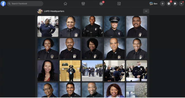 Die Polizei in Los Angeles postet selbst Porträts ihrer Beamten auf Facebook.