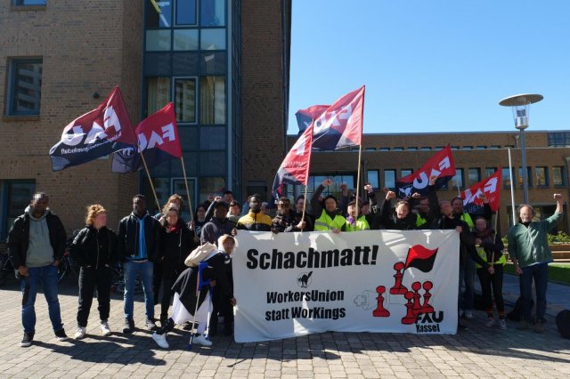 Protest um ausstehende Löhne am 19. April in Göttingen