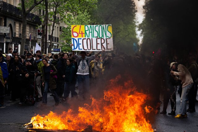 Viele Gründe, wütend zu sein, hier am 1. Mai in Paris.