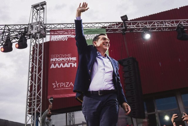 Will an die Schalthebel der Regierung zurück: Alexis Tsipras im Wahlkampf in Thessaloniki am 16. Mai 2023.