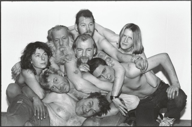 Mitglieder der Ratten 07, ein unkonventionelles, originelles Theaterprojekt von Obdachlosen