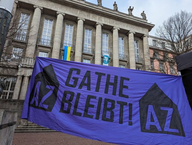 Protest vor dem Wuppertaler Rathaus