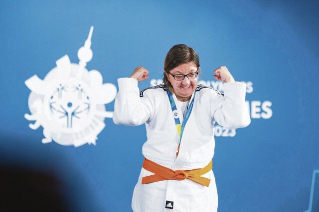 Endlich mal im Mittelpunkt: Sportler und Sportlerinnen mit geistiger Behinderung, wie Judoka Dijana Kontic aus Österreich.
