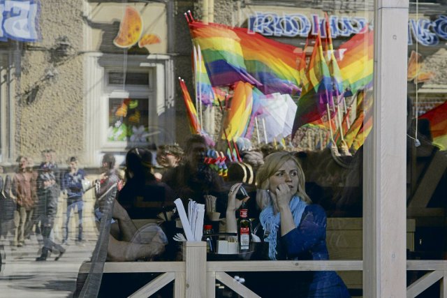 St. Petersburg 2013: Heute ist das Symbol der LGBT-Bewegung in Russland kaum mehr zu sehen.