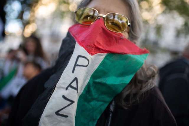 Frieden für Palästina – aber zu welchen Bedingungen? Demonstration in Montevideo.