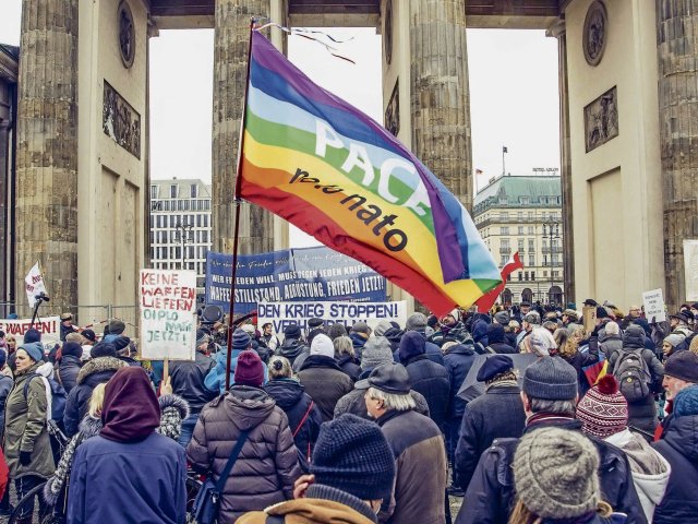 Friedensdemonstration Ende Januar am Brandenburger Tor