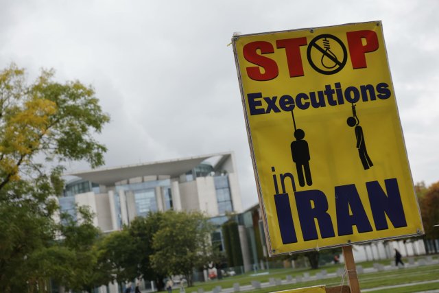 Weltweit mobilisieren Aktivisten gegen die Todesstrafe im Iran u...