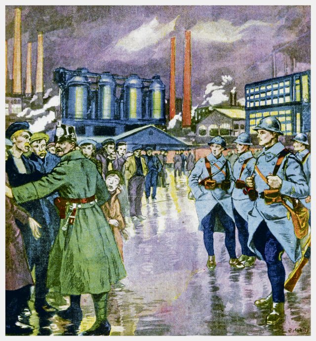 Eine Darstellung der französischen Besetzung des Ruhrgebiets in der konservativen Zeitschrift Le Petit Journal (Paris, 1923)