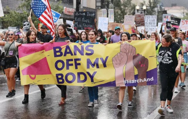 Demonstration für das Recht auf Abtreibung in Orlando, Florida im September.