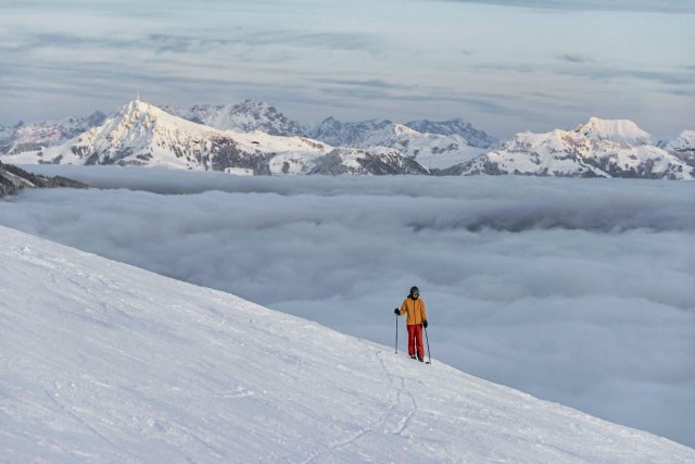 Grandiose Ausblicke im Skigebiet Wilder Kaiser